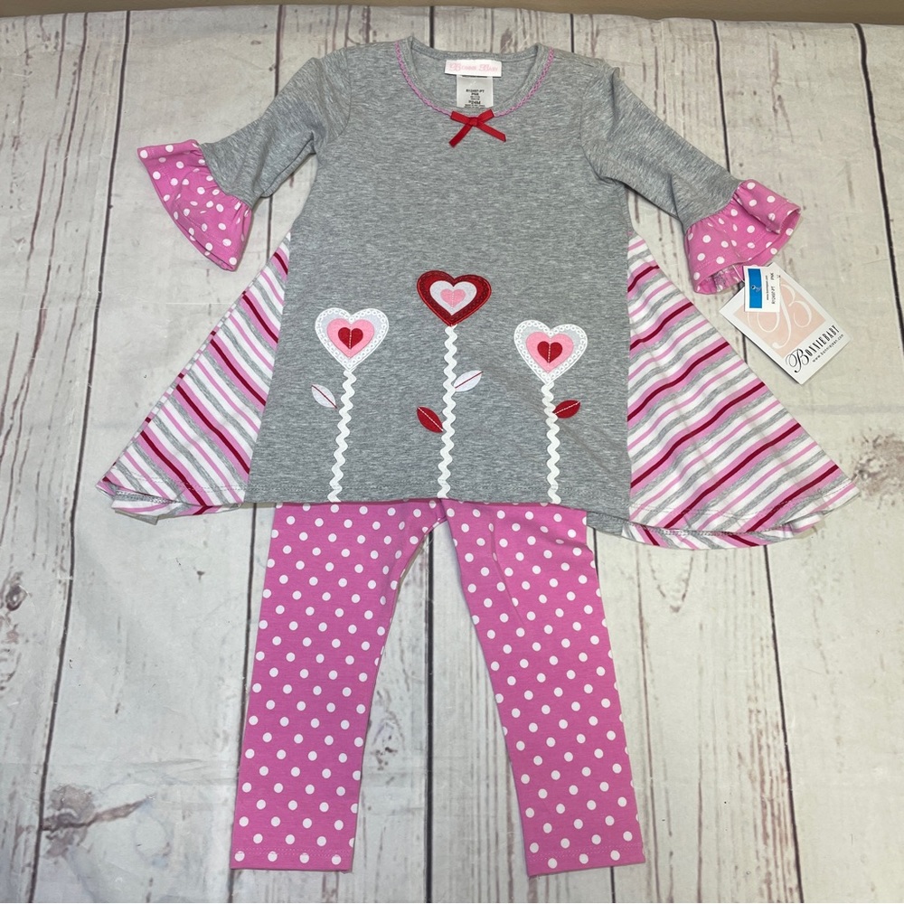Bonnie Baby Girl’s Dress and Leggings Set